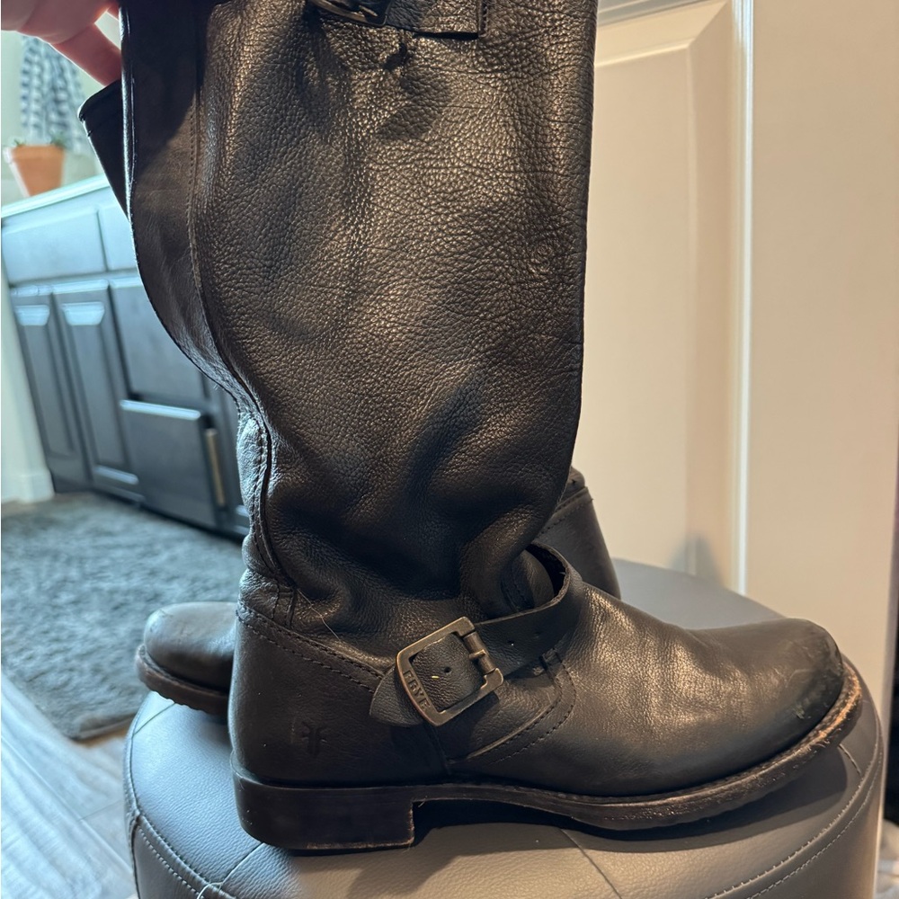 Black riding boots